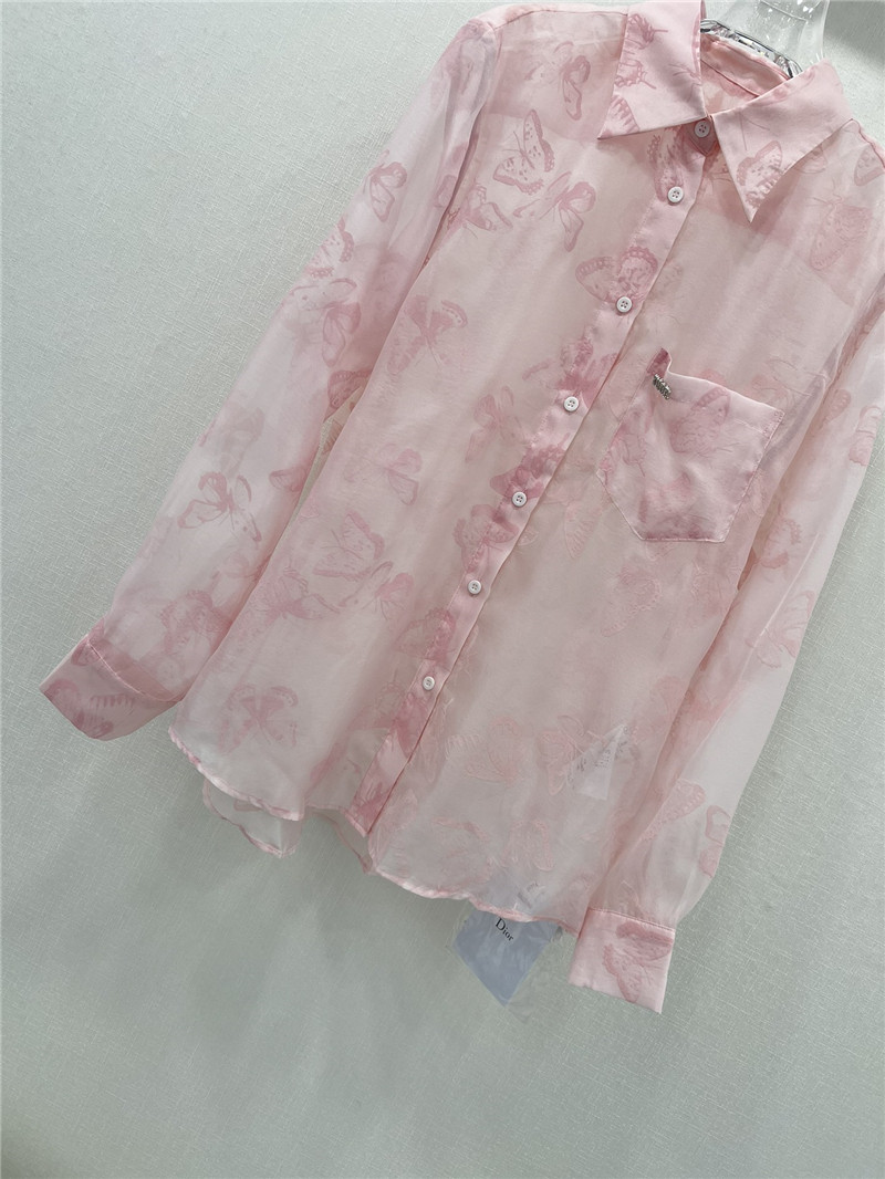 D10r organza long sleeve shirt replica designer clothes