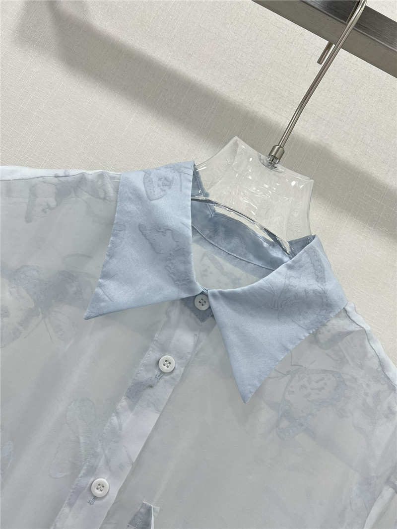 D10r organza long sleeve shirt replica designer clothes