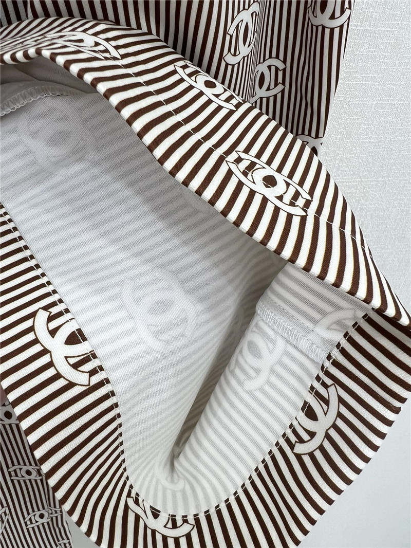 Ch**el new striped wide-leg pants replica designer clothes