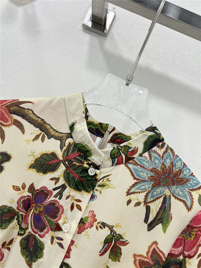 D10r printed short-sleeved shirt dress