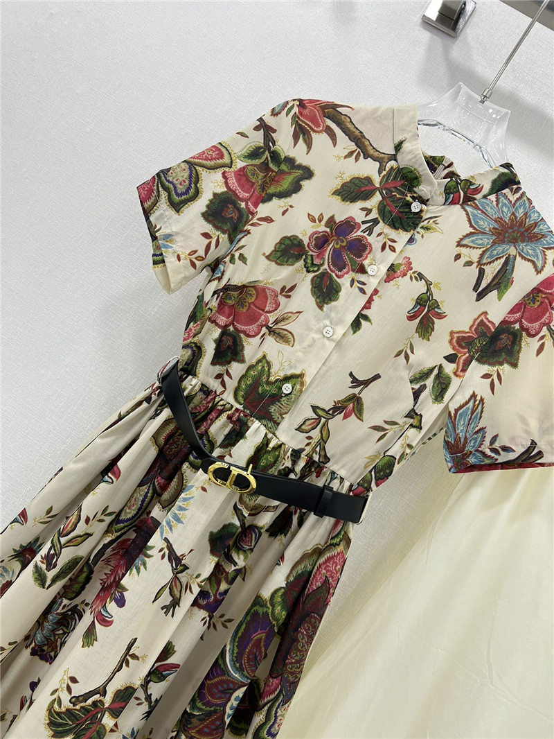 D10r printed short-sleeved shirt dress