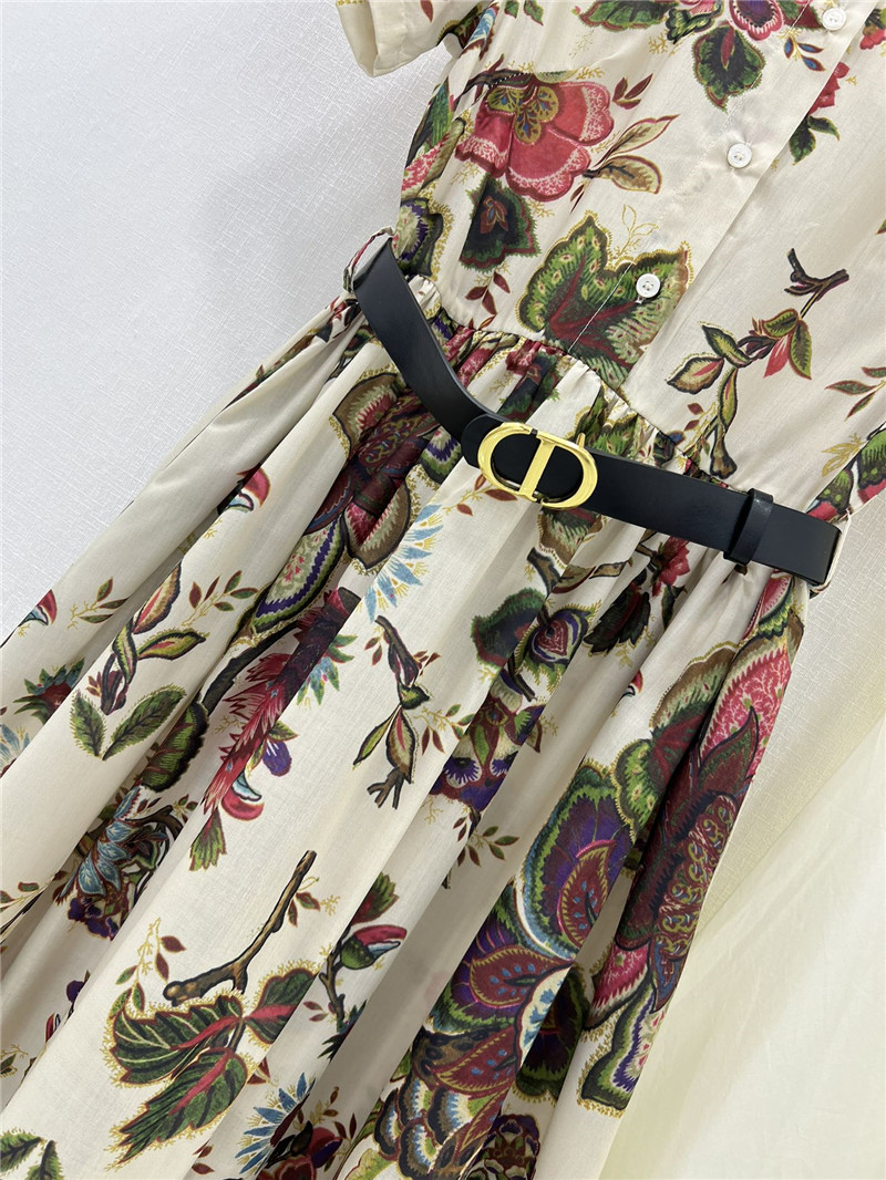 D10r printed short-sleeved shirt dress