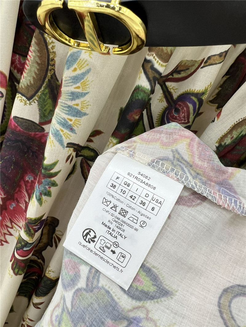 D10r printed short-sleeved shirt dress