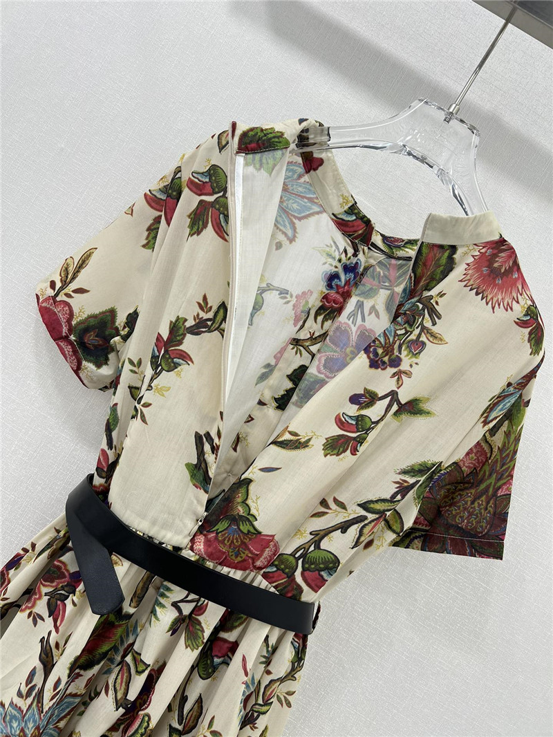 D10r printed short-sleeved shirt dress