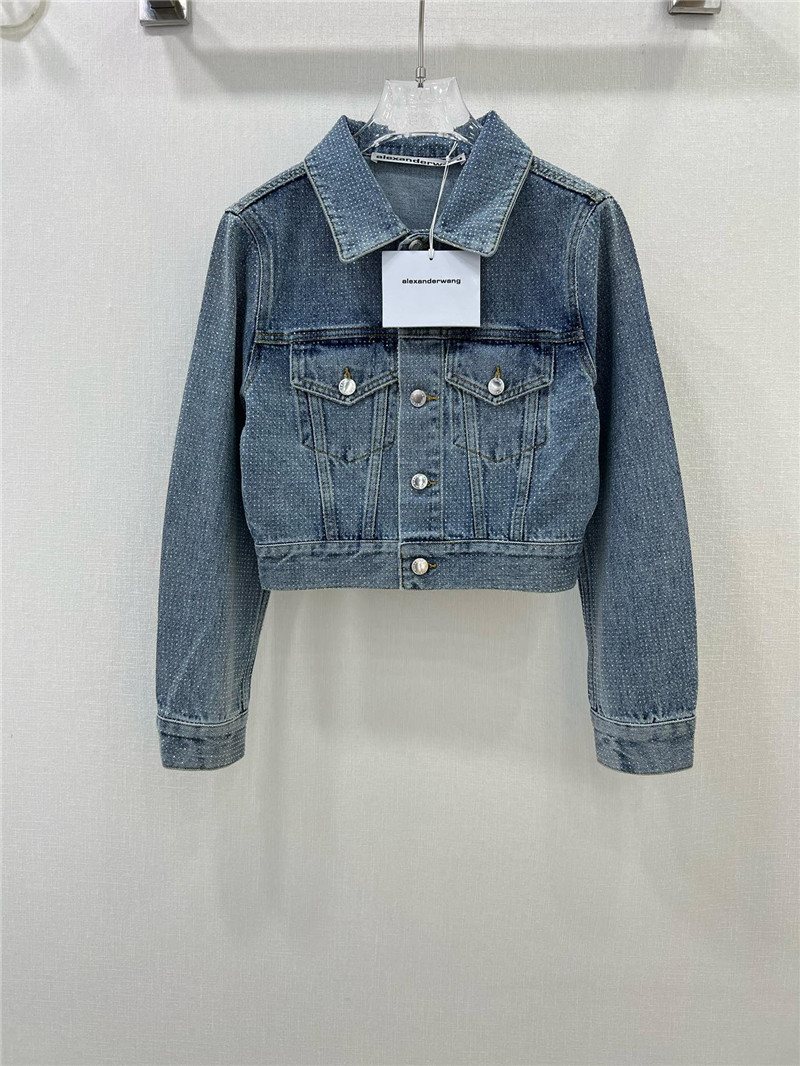 a1exa*der wang D1am0nd denim jacket replica clothing sites