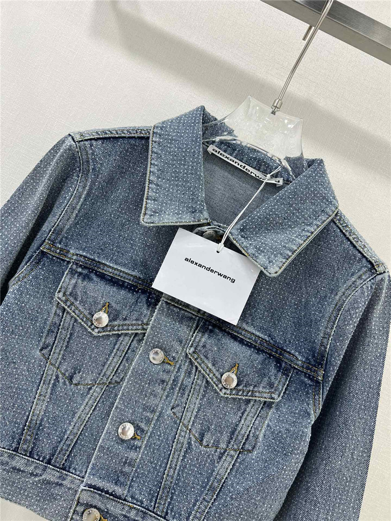 a1exa*der wang D1am0nd denim jacket replica clothing sites