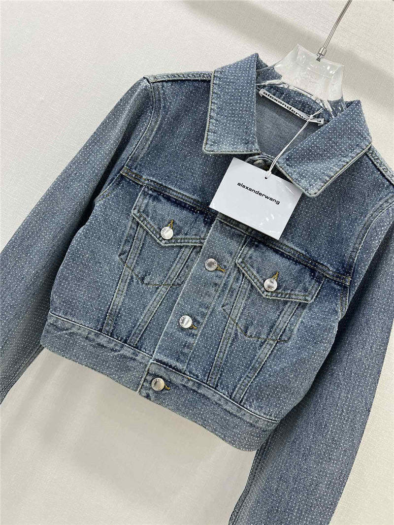 a1exa*der wang D1am0nd denim jacket replica clothing sites