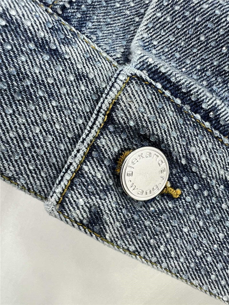 a1exa*der wang D1am0nd denim jacket replica clothing sites