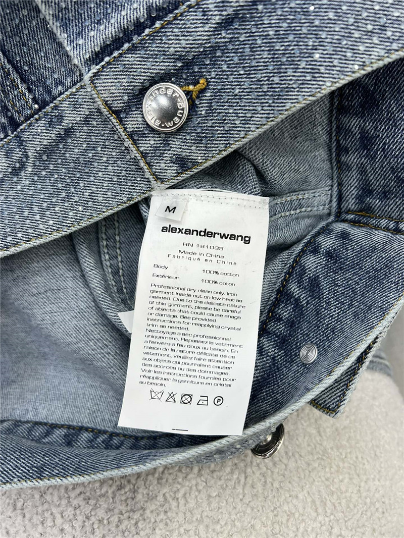 a1exa*der wang D1am0nd denim jacket replica clothing sites