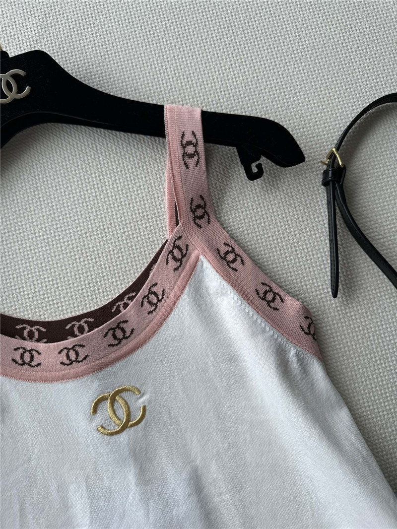 Ch**el contrast knitted vest replica d&g clothing