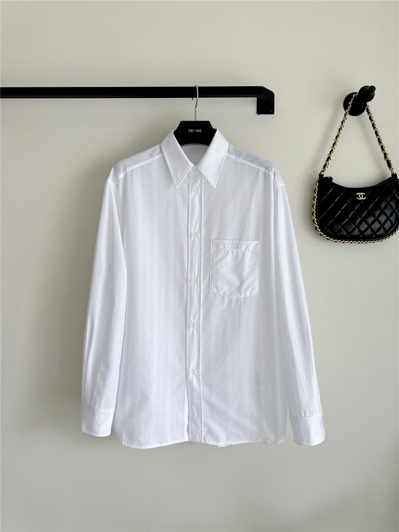 Ce1i*e jacquard white striped shirt cheap replica designer clothes