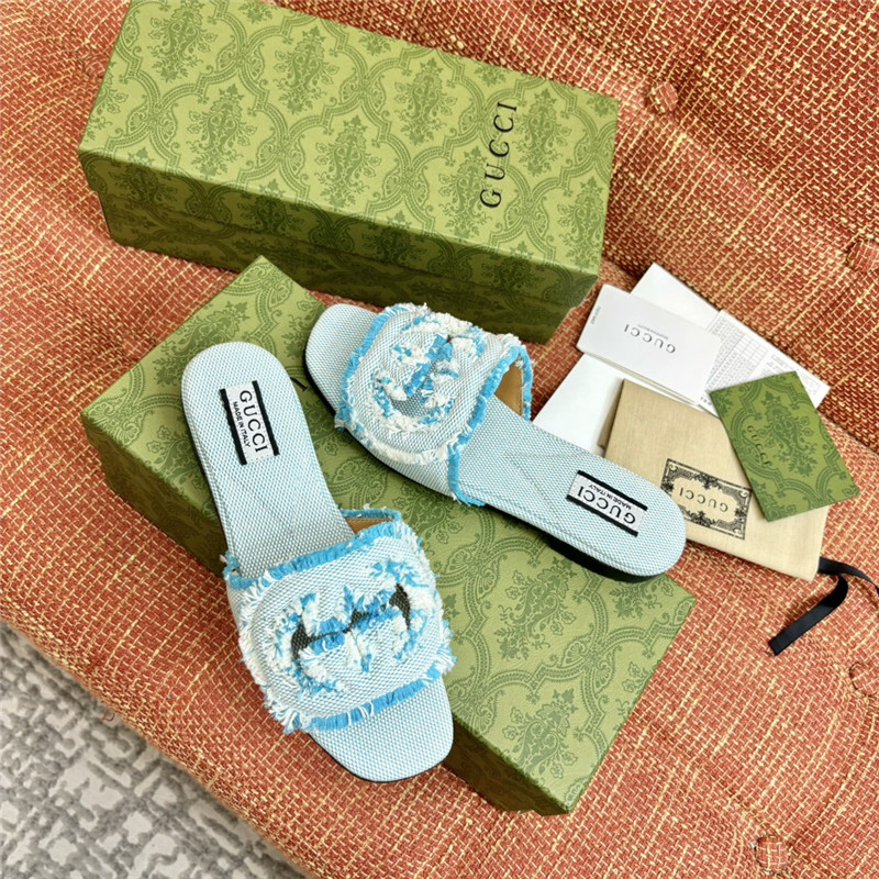 Gvc*1 canvas interlocking g sandals