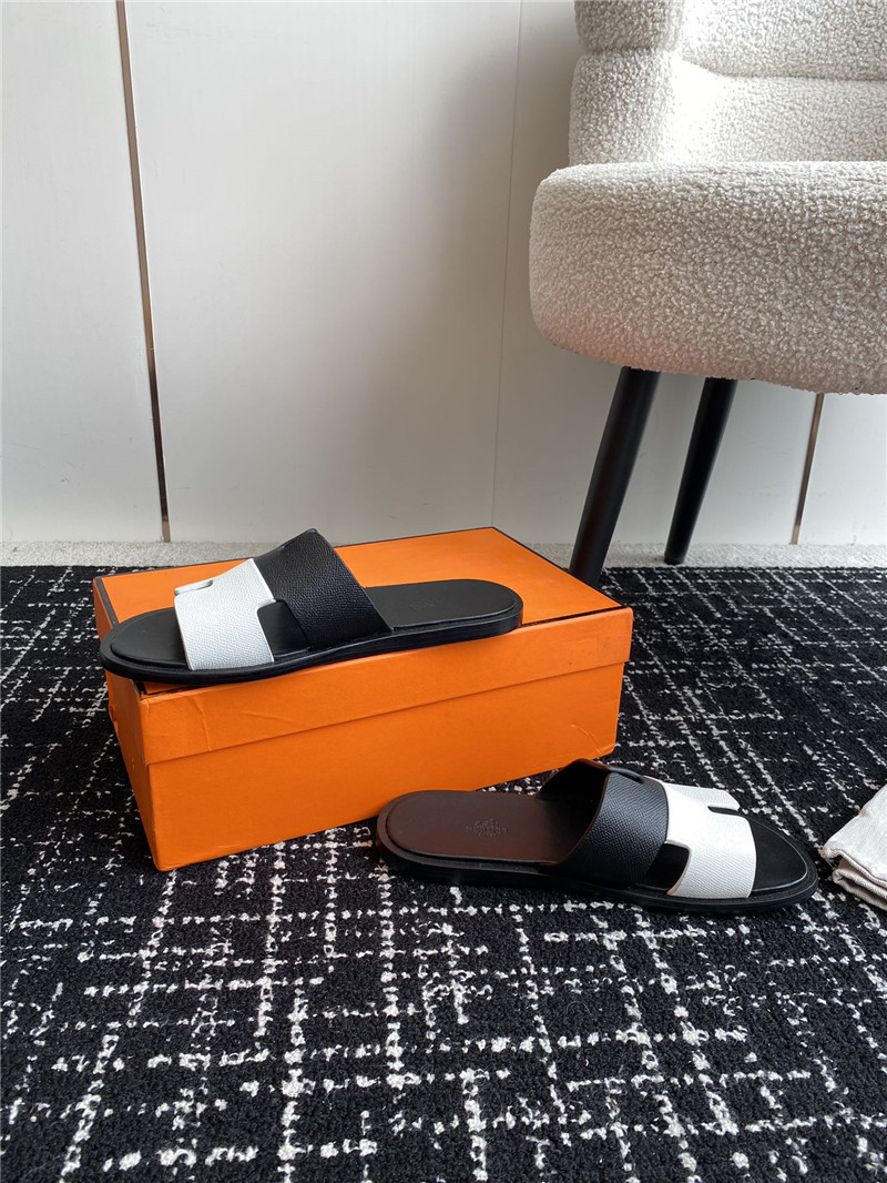 H**me5 izmir sandals black white