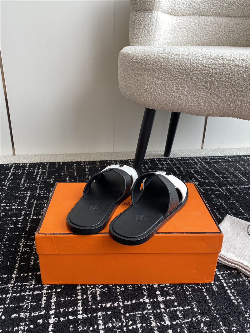 H**me5 izmir sandals black white