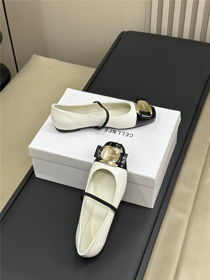 Ferragamo Calfskin Ballet Flats