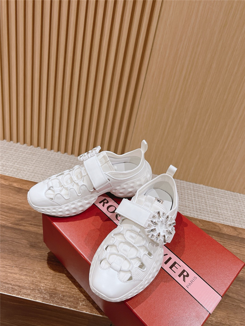Roger Vivier Viv’ Run Light Trekky Sneakers White