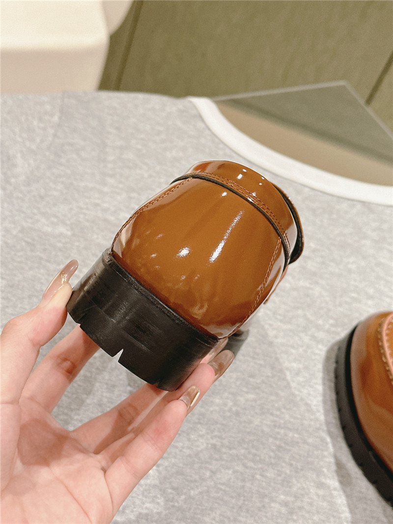 H**me5 patent leather h buckle loafers for women