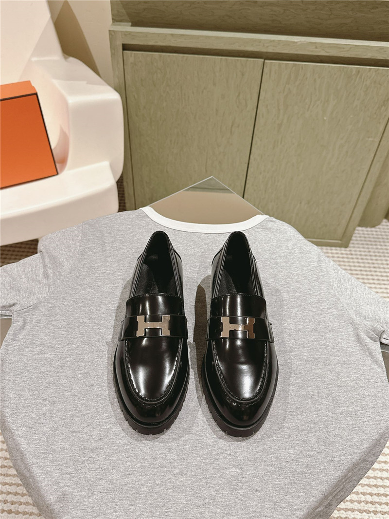 H**me5 british style h buckle loafers replica designer shoes