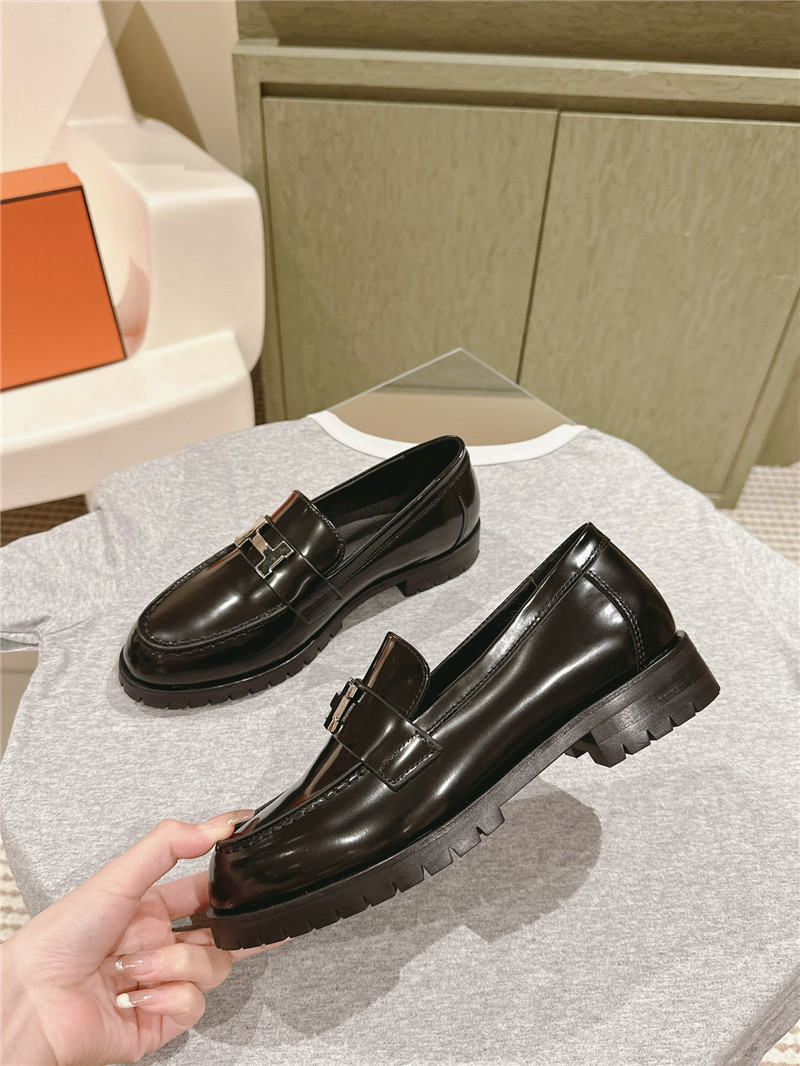 H**me5 british style h buckle loafers replica designer shoes