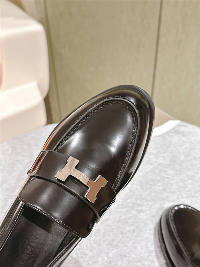 H**me5 british style h buckle loafers replica designer shoes