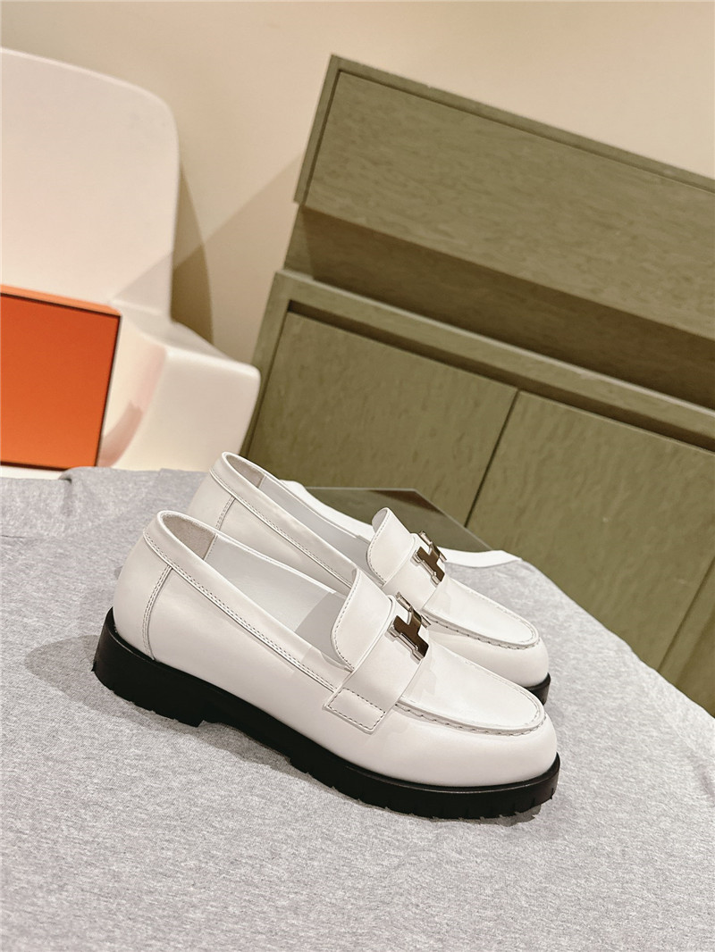 H**me5 british style h buckle loafers replica designer shoes