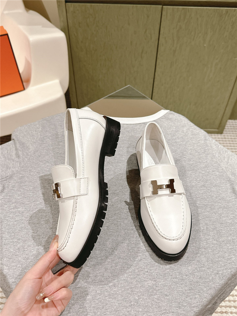 H**me5 british style h buckle loafers replica designer shoes