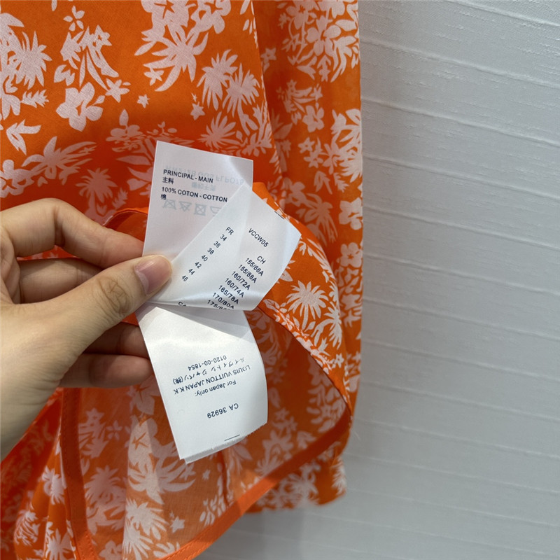 l0vis Vvtt0n lv palm print shirt dress replica clothes