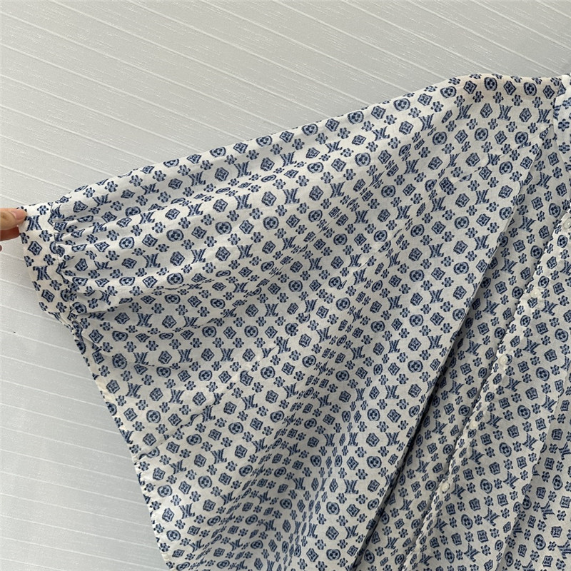 l0vis Vvtt0n lv palm print shirt dress replica clothes