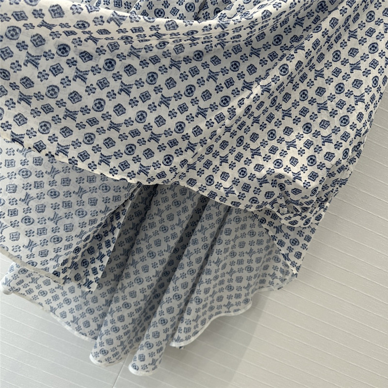 l0vis Vvtt0n lv palm print shirt dress replica clothes