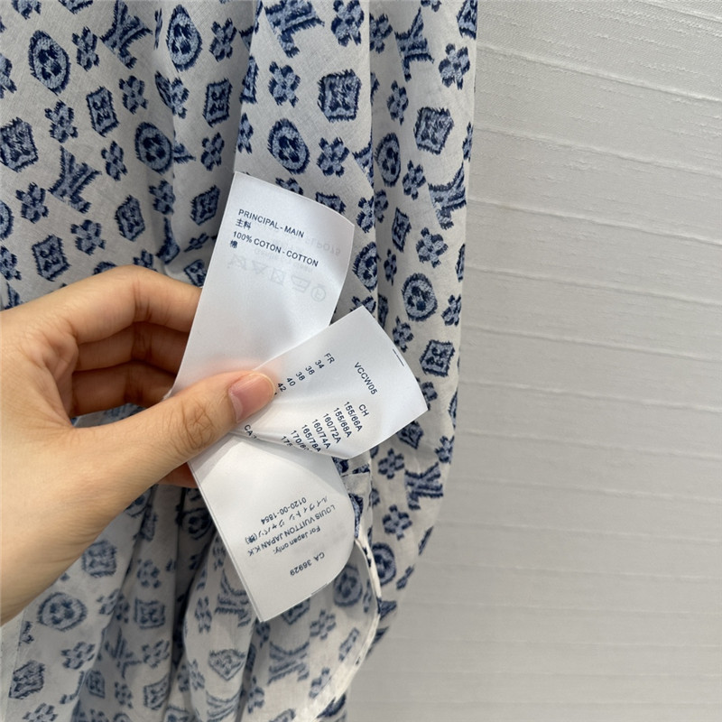 l0vis Vvtt0n lv palm print shirt dress replica clothes