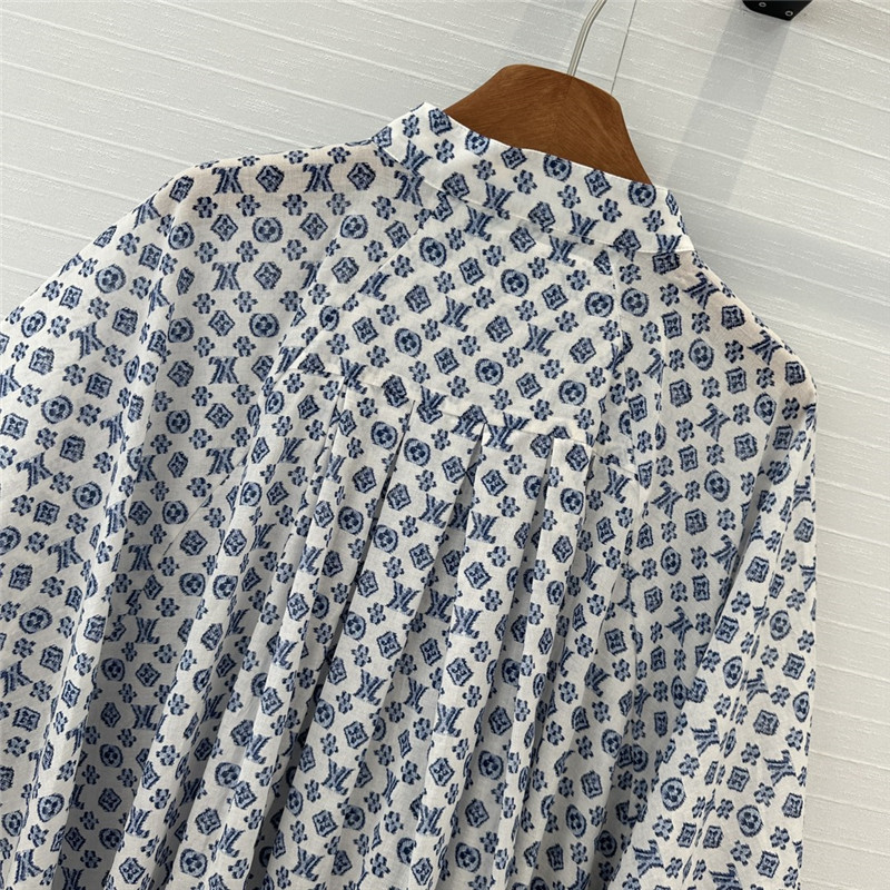 l0vis Vvtt0n lv palm print shirt dress replica clothes