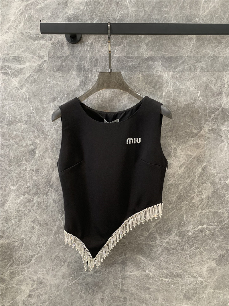M1um1u irregular design slim vest replica clothing