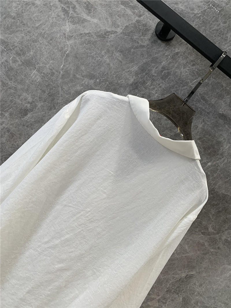 Va1e*ntin0 cotton and linen v-neck shirt cheap replica designer clothes