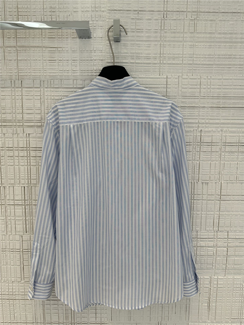 Ce1i*e yarn-dyed sky blue striped shirt replicas clothes