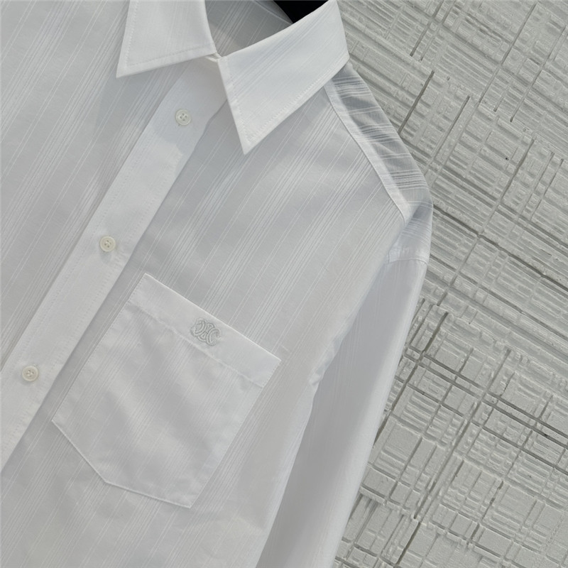 Ce1i*e yarn-dyed sky blue striped shirt replicas clothes