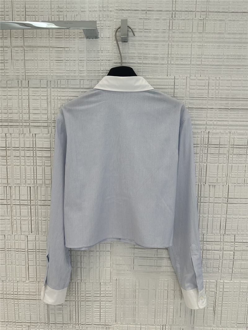 Ce1i*e yarn-dyed sky blue striped shirt replicas clothes