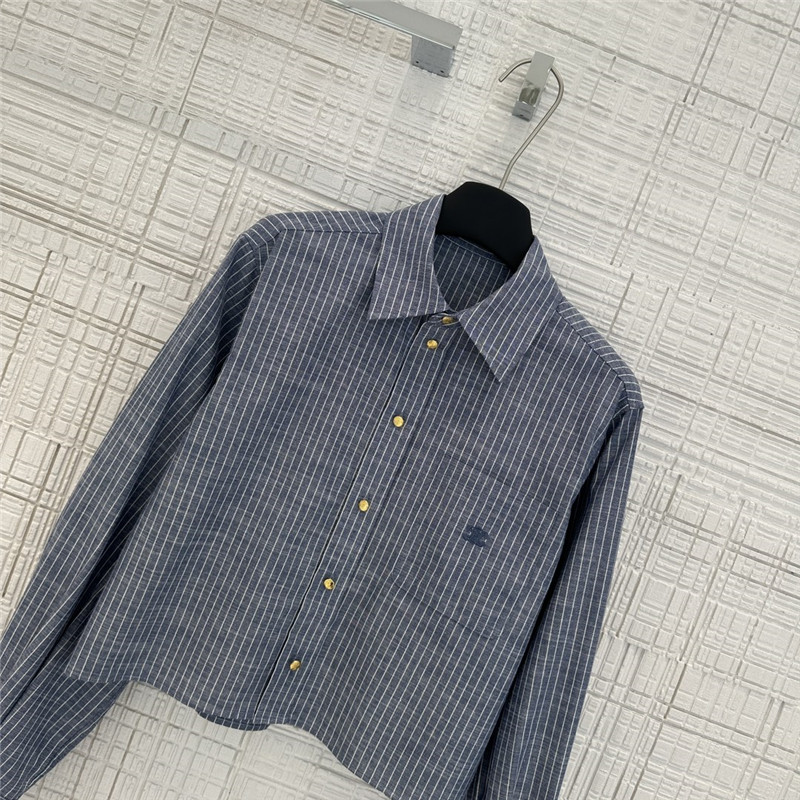 Ce1i*e denim cotton striped shirt replica clothing sites