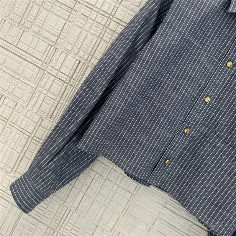 Ce1i*e denim cotton striped shirt replica clothing sites