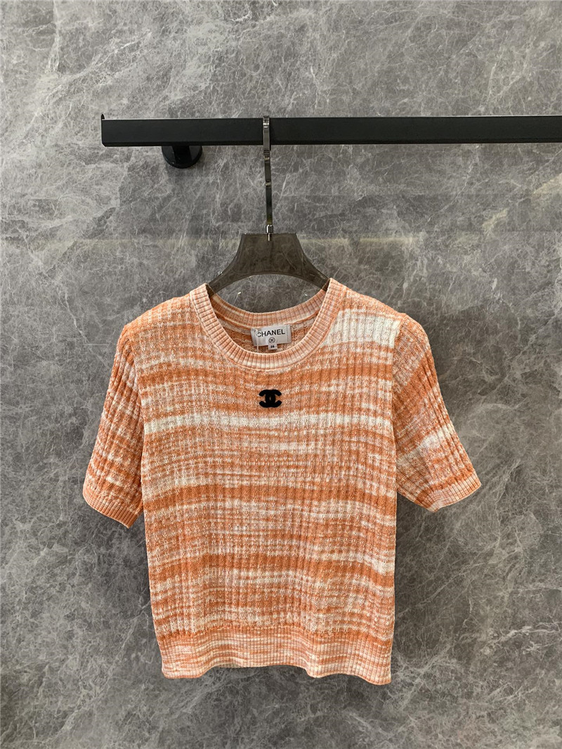 Ch**el versatile short-sleeved knitted top replica clothing sites