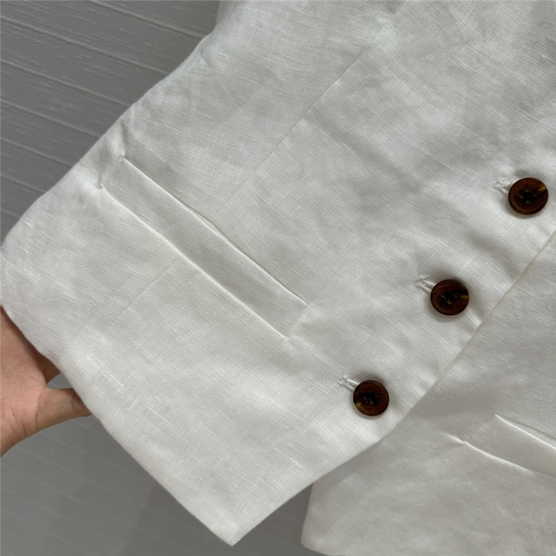 BC white cotton and linen vest suit replica d&g clothing