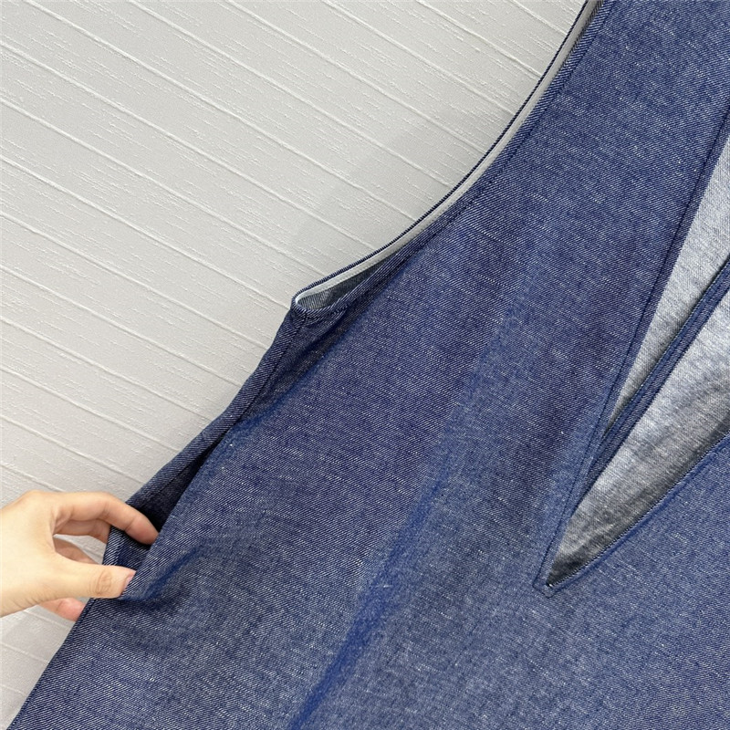 The R0w cotton and linen long vest dress replicas clothes