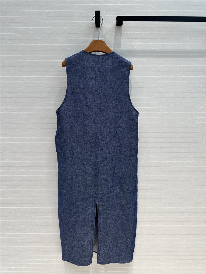 The R0w cotton and linen long vest dress replicas clothes