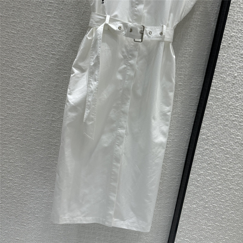 D10r small collar waist long dress replica clothes