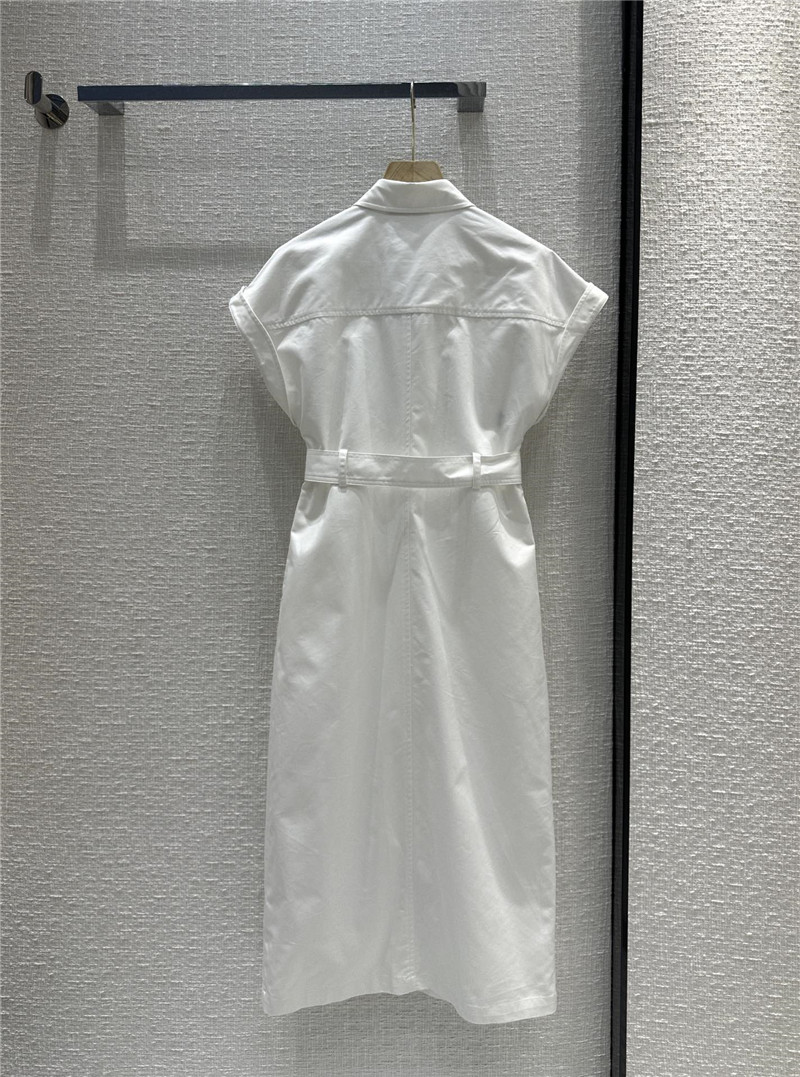 D10r small collar waist long dress replica clothes