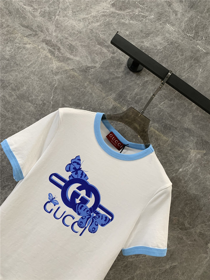 Gucci round neck short sleeve T-shirt replicas clothes