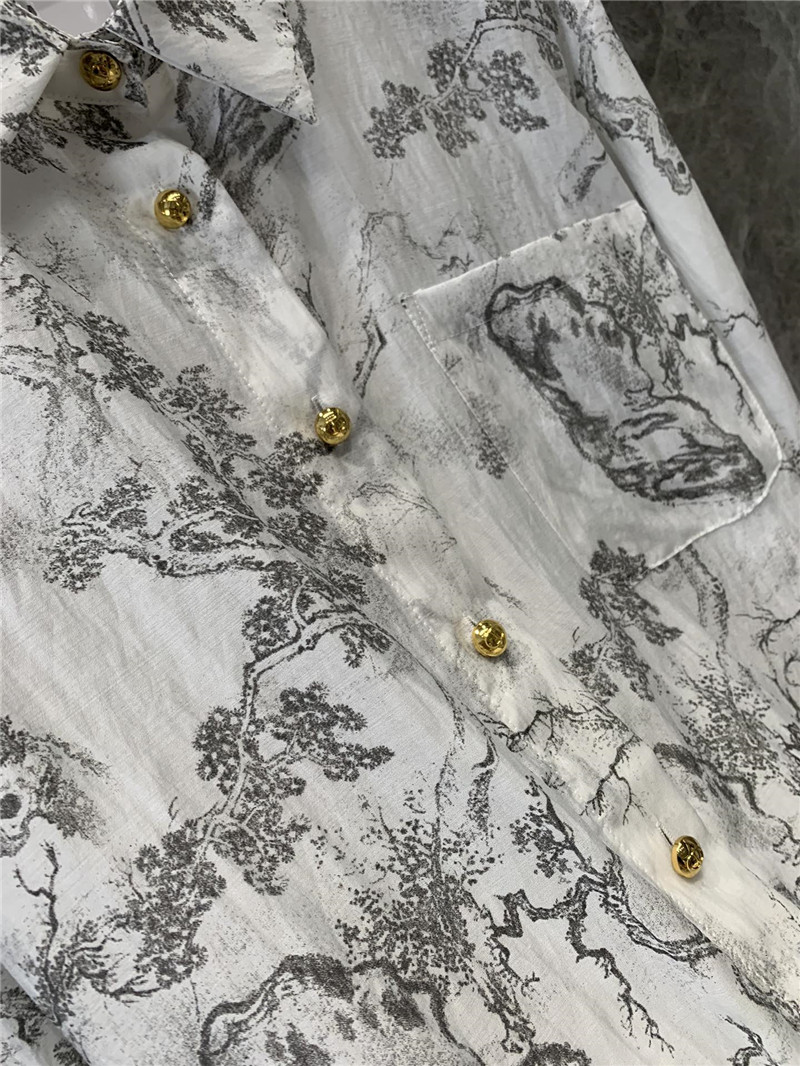 D10r jouy ink print long sleeve shirt replica designer clothes