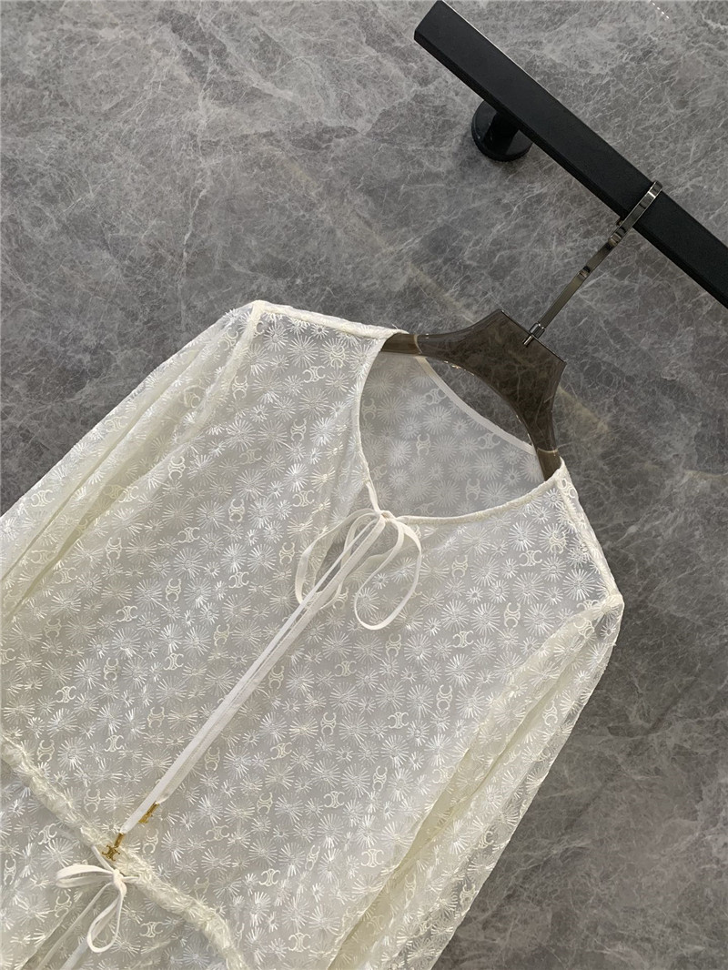 Ce1i*e embroidered tulle top cheap replica designer clothes