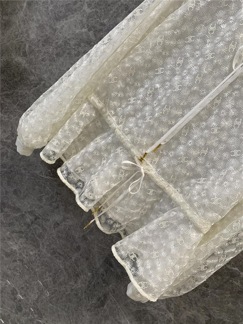 Ce1i*e embroidered tulle top cheap replica designer clothes