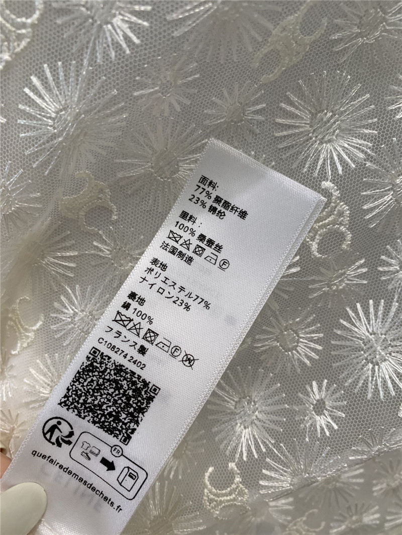 Ce1i*e embroidered tulle top cheap replica designer clothes