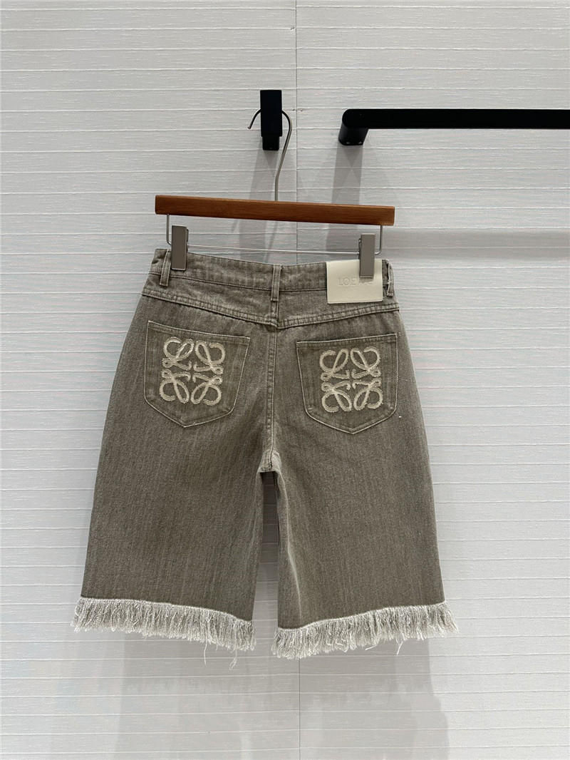 L0ew* washed denim shorts replicas clothes
